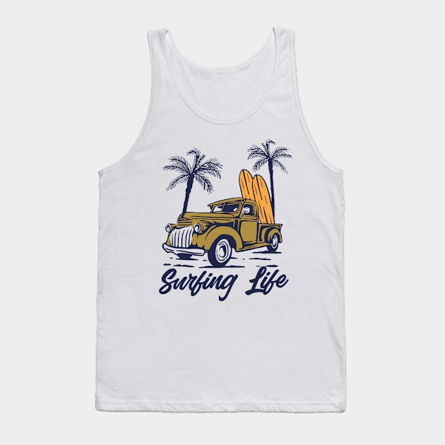 classic car - beach life - surfing life - hawaii - summer best gift ida - vintage car Tank Top by Mosklis